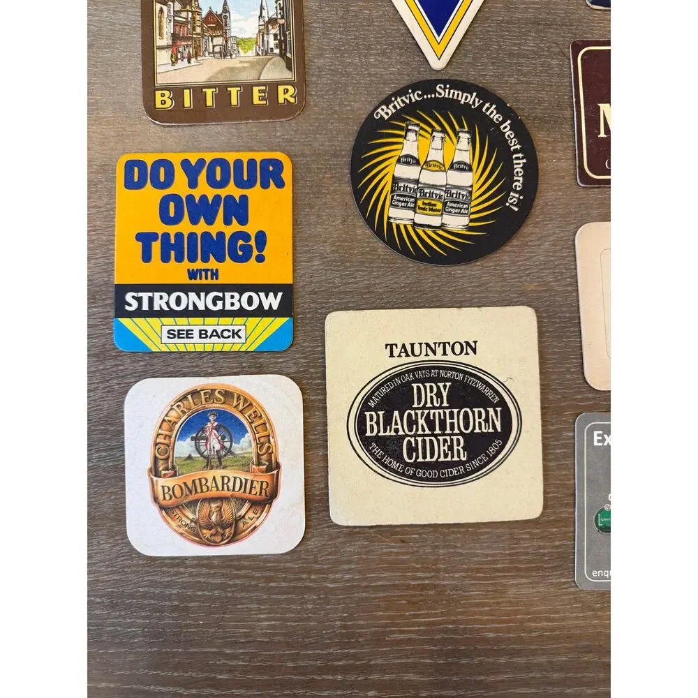 Lot of 21 European Coasters Vintage - Bar Collectible